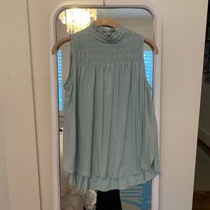 Women’s Teal Smocked Tank